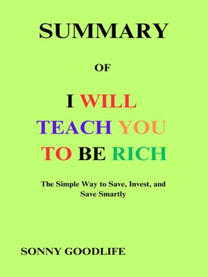 cover image of SUMMARY OF  I WILL TEACH YOU TO BE RICH